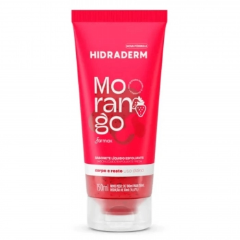 SABONETE LÍQUIDO ESFOLIANTE MORANGO 150ML HIDRADERM 