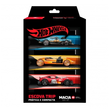ESCOVA DENTAL MACIA INFANTIL HOT WHEELS TRIP CABEÇA M C/3 CONDOR