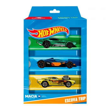 ESCOVA DENTAL MACIA INFANTIL HOT WHEELS TRIP CABEÇA M C/3 CONDOR