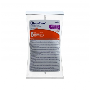SERINGA PARA INSULINA ULTRA-FINE DESCARTÁVEL 0.3ML 6MM C/10 EMBECTA 