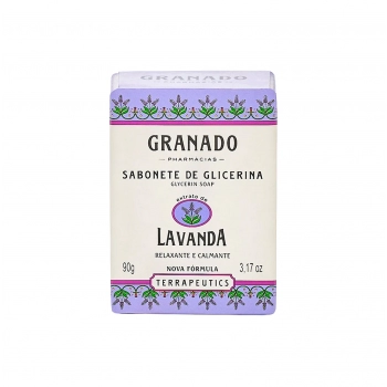 SABONETE BARRA GLICERINA TERRAPEUTICS LAVANDA 90G GRANADO