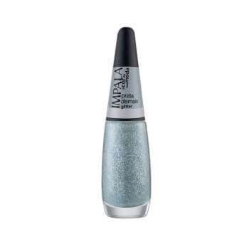 ESMALTE IMPALA GLITTER A COR DA MODA PRATA DEMAIS BL MUNDIAL