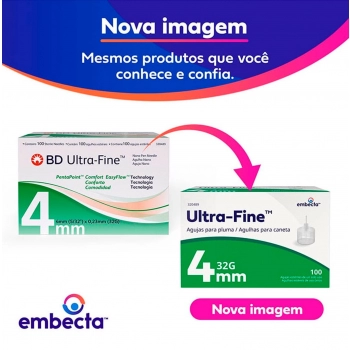 AGULHA CANETA ULTRA-FINE NANO PENTAPOINT 4MM EASYFLOW C/100 EMBECTA