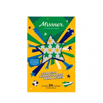 CURATIVO HIDROCOLOIDE PARA ACNE/ESPINHAS C/24 ESTRELA VERDE E AMARELO MISSNER