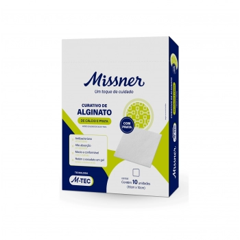 CURATIVO ALGINATO DE CÁLCIO E PRATA 10X10CM MISSNER