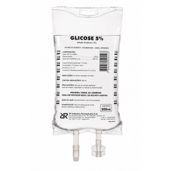 SOL.DE GLIC.5%BOL.PVC EST. SIS. FEC.500ML JP FARMA|RIOMED DISTRIBUIÇÃO