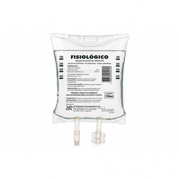 SOLUÇÃO FISIOLÓGICA 0.9% BOLSA PVC ESTÉRIL SISTEMA FECHADO 250ML JP FARMA
