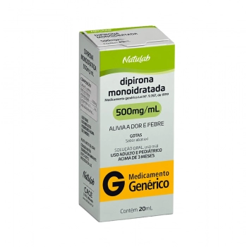 DIPIRONA MONOIDRATADA 500MG 20ML NATULAB