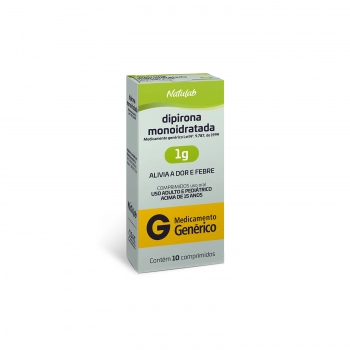 DIPIRONA MONOIDRATADA 1G 10COM NATULAB