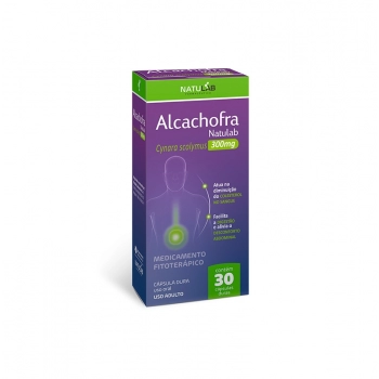 ALCACHOFRA 300MG 30CAPS NATULAB | RIOMED DISTRIBUIÇÃO