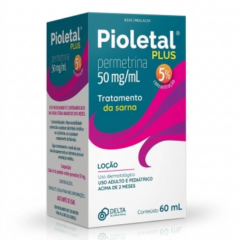 PIOLETAL PLUS LOÇÃO 50MG 60ML DELTA | RIOMED DISTRIBUIÇÃO