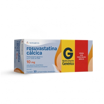 ROSUVASTATINA CÁLCICA 10MG 30COM NOVARTIS