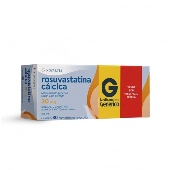 ROSUVASTATINA CÁLCICA 20MG 30COM NOVARTIS