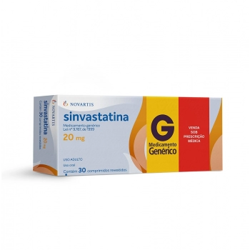 SINVASTATINA 20MG 30COM NOVARTIS | RIOMED DISTRIBUIÇÃO