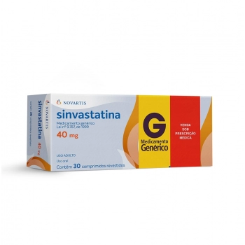 SINVASTATINA 40MG 30COM NOVARTIS | RIOMED DISTRIBUIÇÃO
