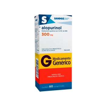 ALOPURINOL 300MG 60COMP SANDOZ GENERICO
