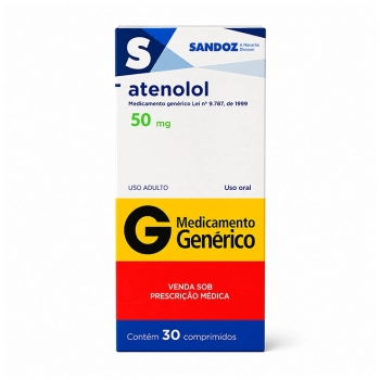 ATENOLOL 50MG + CLORTALIDONA 12,5MG 30COM SANDOZ
