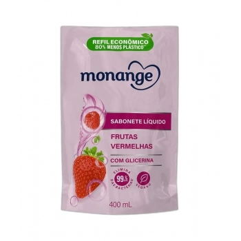 SABONTE LÍQUIDO FRUTAS VERMELHAS 400ML REFIL MONANGE