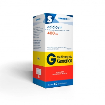 ACICLOVIR 400MG 60COM SANDOZ GENERICO
