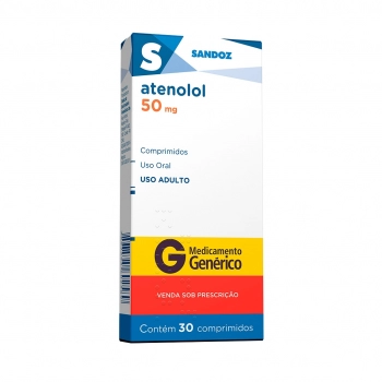 ATENOLOL 50MG 30COM SANDOZ | RIOMED DISTRIBUIÇÃO