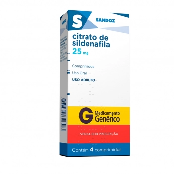 SILDENAFILA 25MG 4COMP SANDOZ GENERICO