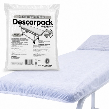 LENÇOL DESCARTÁVEL C/10 DESCARPACK
