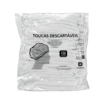 TOUCA BRANCA PACOTE C/100 DESCARPACK