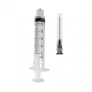 SERINGA DESCARTÁVEL 5ML C/AGULHA 25X7 LUER LOCK SR