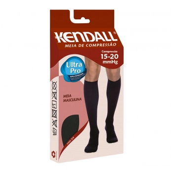 MEIA 3/4 15/20 MÉDIA COMPRESSÃO MASCULINA COM PONTEIRA MARINHO M 1802 KENDALL