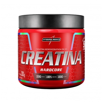 CREATINA EM PÓ HARDCORE 100% PURA 300G INTEGRALMEDICA