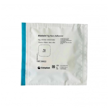 CURATIVO BIATAIN ESPUMA AG C/ PRATA 10X10CM COLOPLAST