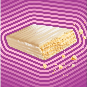 BARRA DE PROTEÍNA WAFER CHOCOLATE BRANCO C/12 40G BOLD