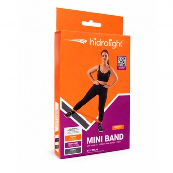 KIT FAIXA ELASTICA MINI BAND C/3 HIDROLIGHT