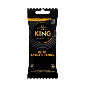 PRESERVATIVO LUBRIFICADO SKYN KING ELITE EXTRA GRANDE C/6 BLOWTEX