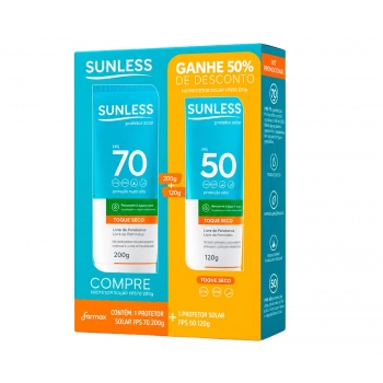 PROMOÇÃO CORPORAL FPS50 200G+PROTETOR CORPORAL FPS50 120G SUNLESS