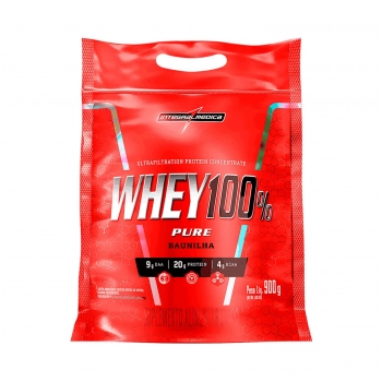 WHEY 100% PURE BAUNILHA REFIL 900G INTEGRALMEDICA