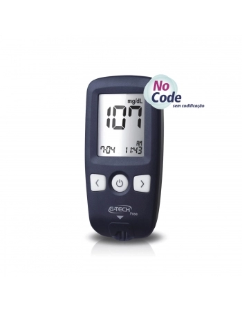 APARELHO TESTE GLICOSE FREE 1 + 10 TIRAS G-TECH PREMIUM