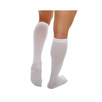 MEIA 3/4 MÉDIA COMPREENSÃO MASCULINA BRANCA M 1802