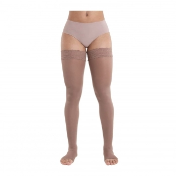 MEIA 7/8 18/21 MÉDIA COMPRESSÃO SEM PONTEIRA COM RENDA MEL GG 1947 KENDALL