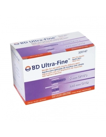 AGULHA CANETA ULTRA-FINE MINI 5MMX0,25MM C/100 BD