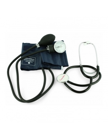 APARELHO DE PRESSÃO ANEROIDE BOTÃO + ESTETOSCÓPIO PREMIUM G-TECH