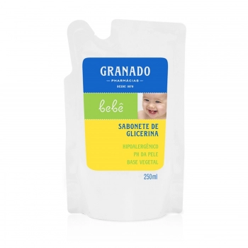 SABONETE LÍQUIDO GLICERINA BEBÊ TRADICIONAL REFIL 250ML GRANADO