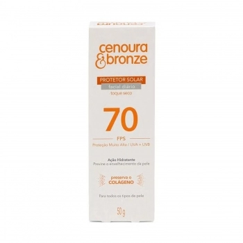 PROTETOR SOLAR FACIAL FPS70 50G CENOURA E BRONZE COTY
