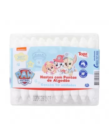 HASTES COM BARREIRA PROTETORA PATRULHA CANINA C/50 TOPZ BABY