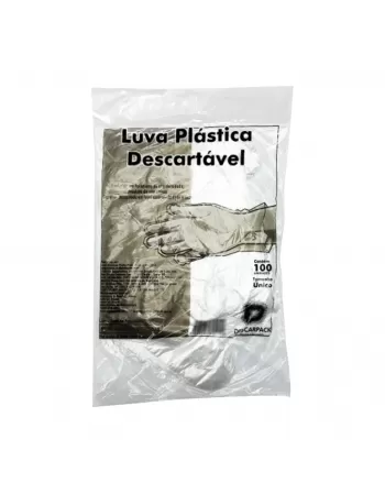 LUVA PLASTICA DESCARTAVEL C/100 DESCARPACK